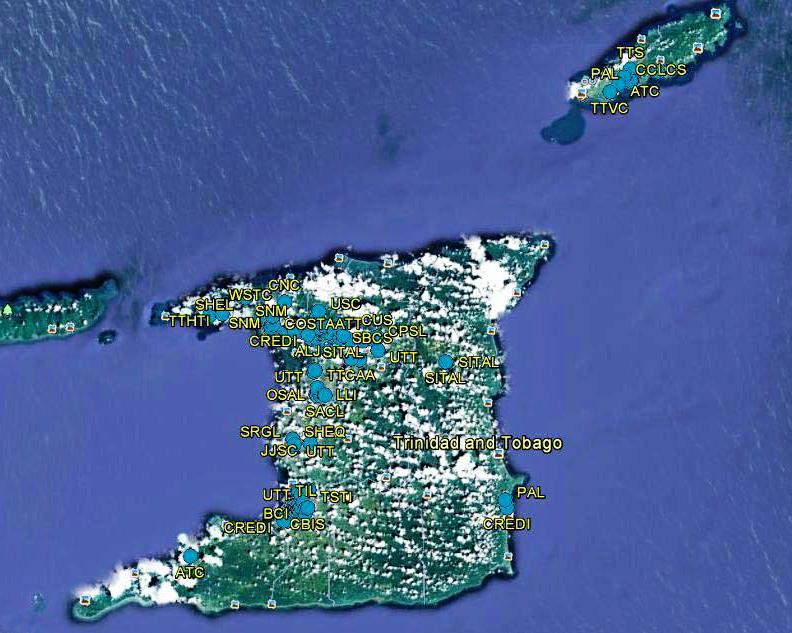 Map of T&T